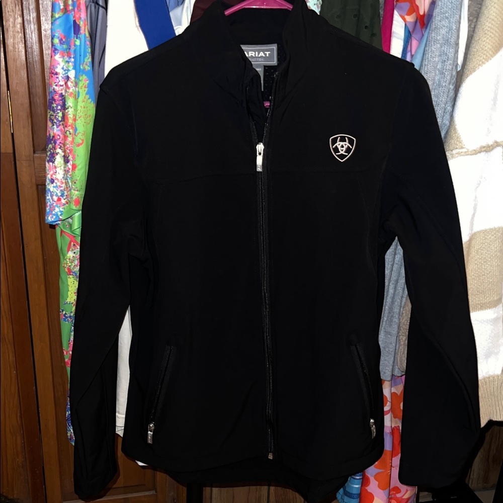 Ariat Women's Black/Cow print Jacket